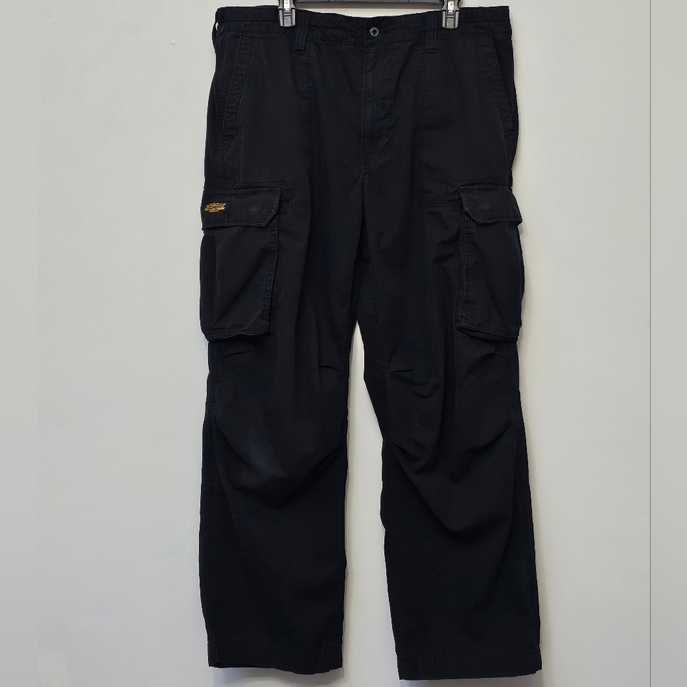 Polo Ralph Lauren Vintage Mens Black RipStop Cargo Military Surplus Baggy Pants - Picture 13 of 14